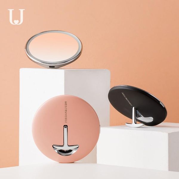 

mirrors makeup mirror with led light compact mini vanity lash case hand held cn(origin)