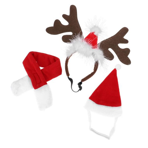 

cat costumes 1 set of pet christmas hat costume accessory festival dog scarf with headgear