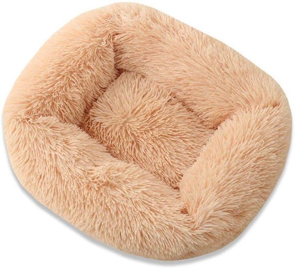 

kennels & pens square dog cat bed with side cover medium large sofa plush kennel winter warm puppy mat nest soft house non-slip basket cushi