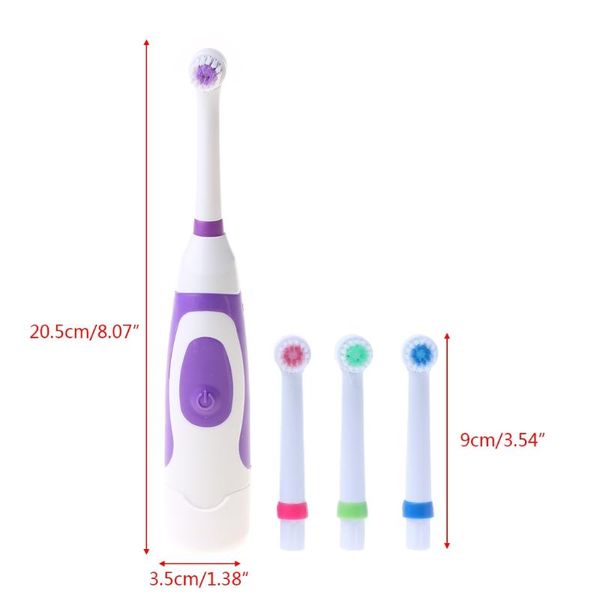 

smart electric toothbrush d0jf 1 set with 4 brush heads battery operated oral hygiene