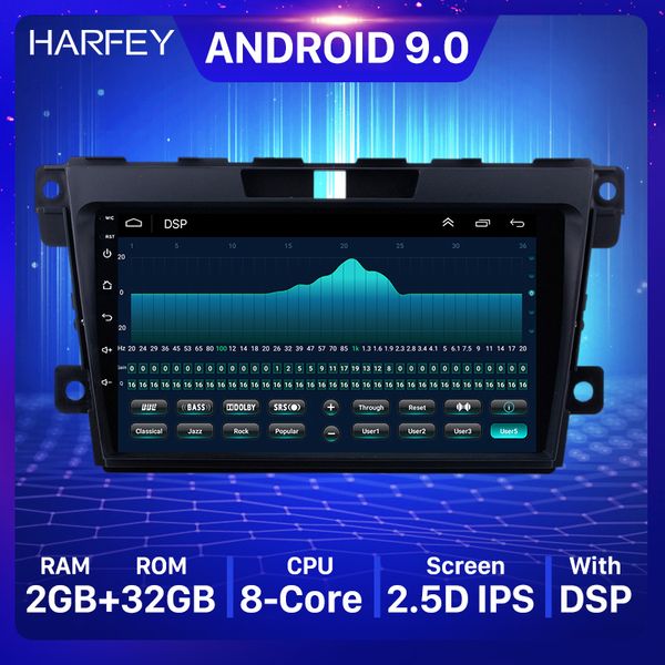 

car dvd multimedia player android 10.0 2 din radio for 2007-2014 mazda cx-7 9inch gps bluetooth with sd 1080p video