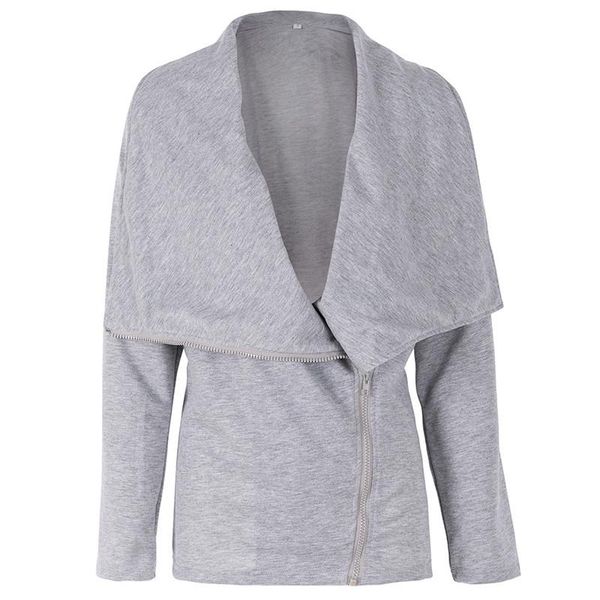

women's hoodies & sweatshirts ymwmhu fashion sweatshirt cotton zipper loose fit autumn and winter warm clothes streetwear solid women, Black
