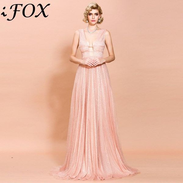 

v neck tank sleeveless sequined women dresses 2021 charming solid pink floor length autumn evening real po casual, Black;gray