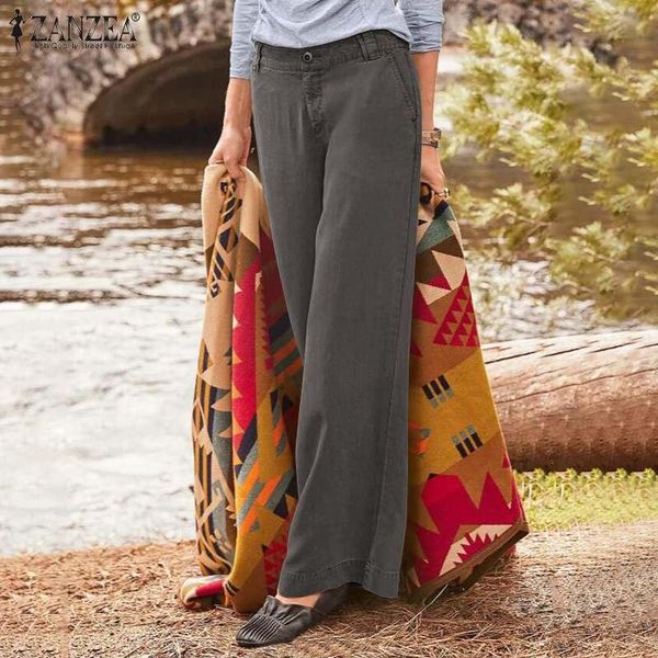 

women's pants & capris fashion high waist wide leg women casual solid long trousers female elegant pantalon plus size loose palazzo 5, Black;white