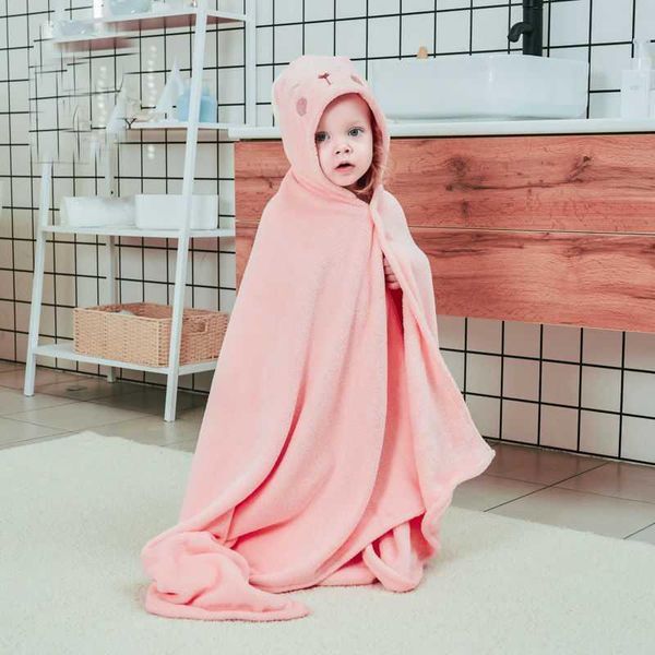 

towel children's bath cape robe coral velvet baby boy absorbent and thickened girl