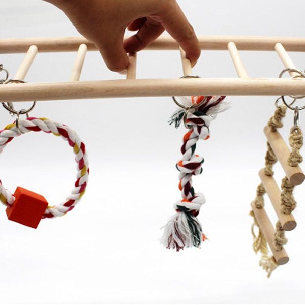 

other bird supplies parrot pet chew cages hang toys wood large rope cave ladder bells toy