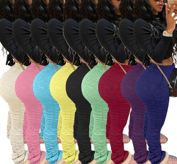 

ladies autumn fashion leggings solid color casual mid-waist hip slimming pants women long trousers women's & capris, Black;white