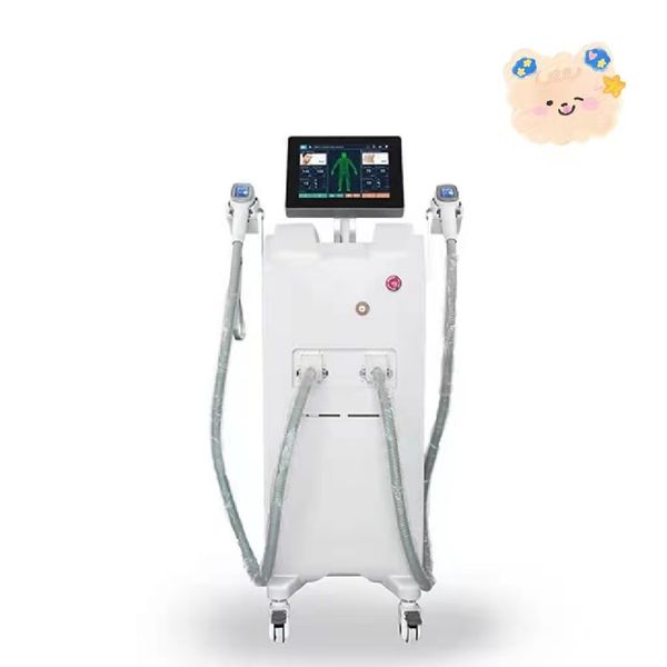 

hy105 diode laser hair removal machine with double laser handle, Black