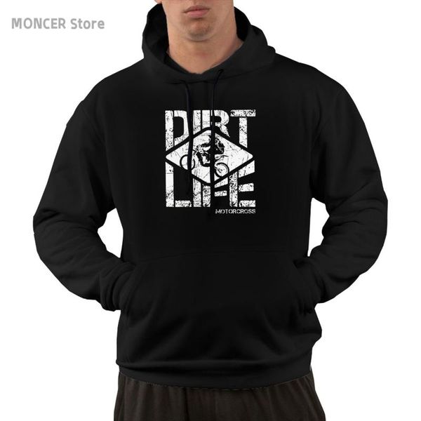

men's hoodies & sweatshirts dirt bike life motocross motorcycle graphic hoodie sweatshirt harajuku streetwear boys, Black
