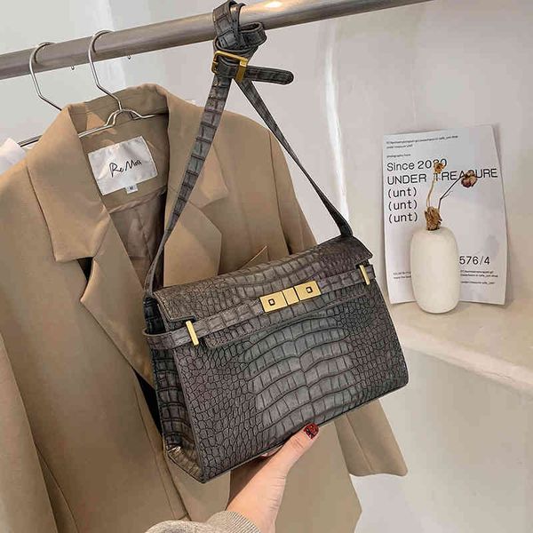 

this year's popular 2021 new fashion crocodile pattern bag for women