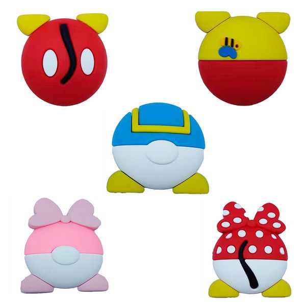 

wholesale 100pcs cartoon tails pvc cute shoe charms decorations accessories garden croc jibbitz clog shoes diy wristbands backpack children, White;pink
