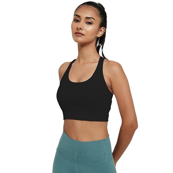

yoga outfit drop high-intensity sports bra padded removable underwear sling running vest style black/white xl/xxl