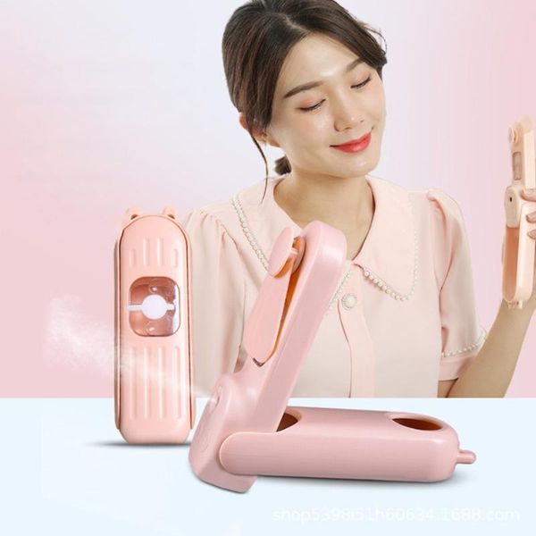 

fragrance lamps humidifier facial steamer face spray foldable mute cooling mist fan sprayer power bank portable usb recharge