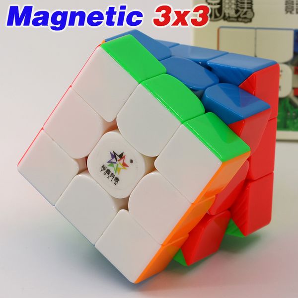 

Little Magic Cube YuXin Magnetic 3X3X3 Magnet 3x3 M Stickerless Professional Speed Educational Cubo magntico de tres rdenes