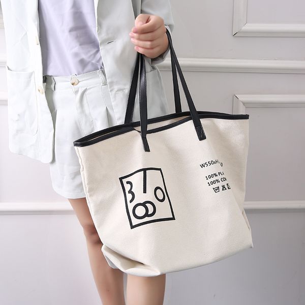 

female 2021 new korean high capacity fashion simple canva women shandbag shoulder bags ladies totes l003