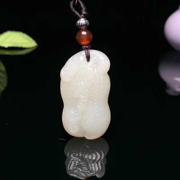 

exquisite hetian jade peanut pendant h52# lockets, Silver