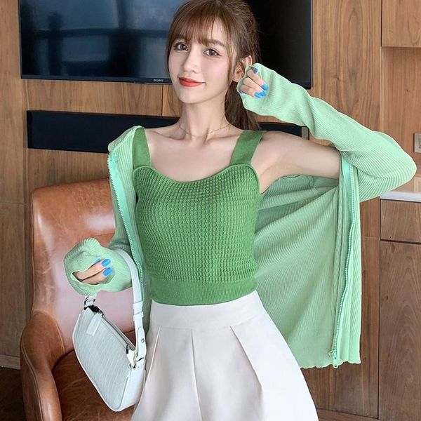 

women's tanks & camis efinny women's square collar solid sleeveless pullover knitted crop tank top, White