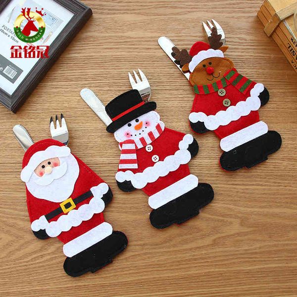 

knife christmas knife and fork bag santa tableware set decoration supplies