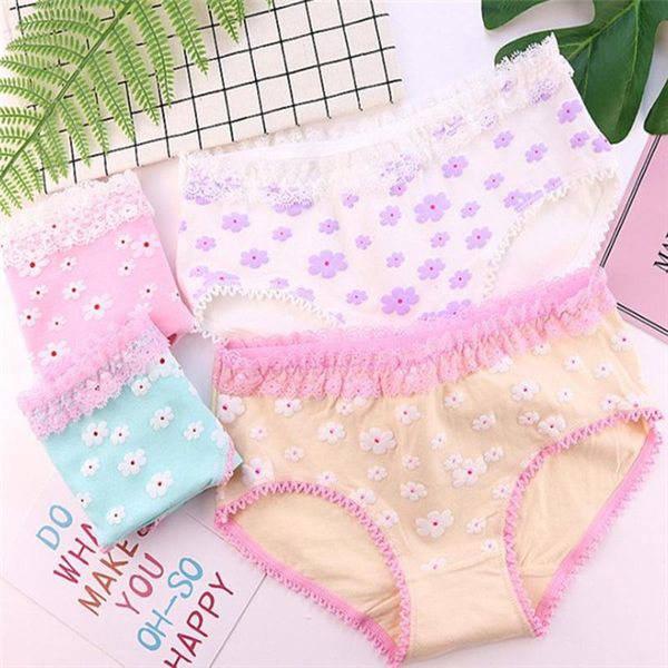 

panties 7 pcs cotton underwear for girls 2021 children soft teenages candy color briefs twy-977-2-7p, Camo