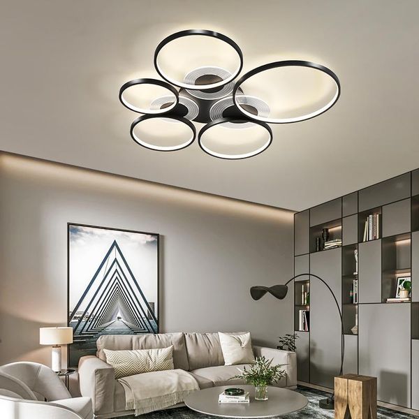 

remote dimming modern led chandelier light aluminium 90-265v suspension lamp for dinning room flower pendant hanging chandeliers