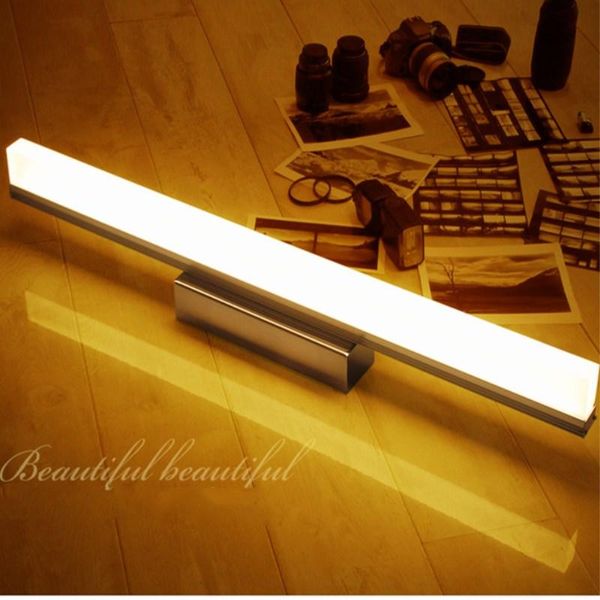 

wall lamp ip44 waterproof modern led bathroom mirror light 9w 12w stainless steel acrylic 85-240vac 40.5cm 50.5cm