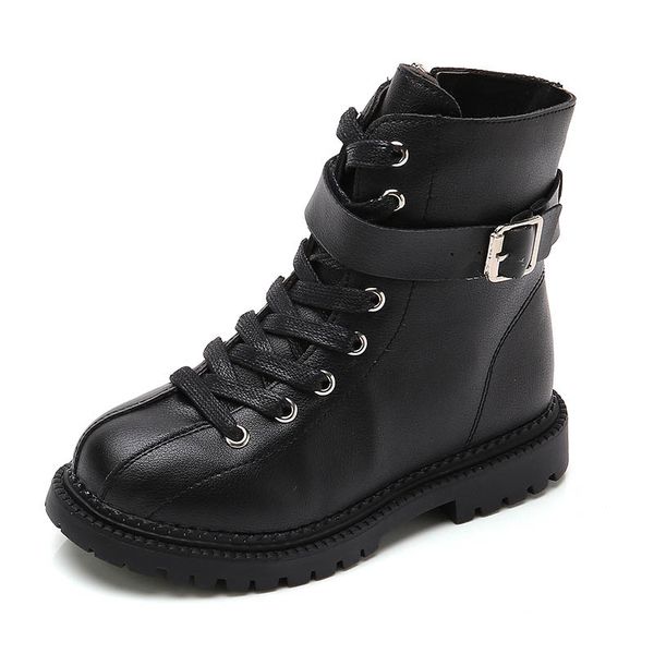 

kids boots childrens shoes boys girls ankle boot footwear princess short winter b9458, Black;grey