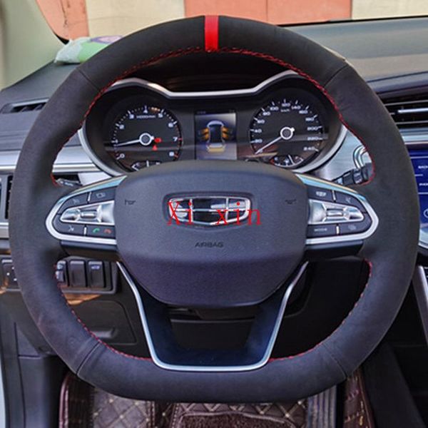

steering wheel covers for geely emgrand gsgls1 vision x3 x6 boyue bin rui xingyue diy custom leather hand-sewn car cover