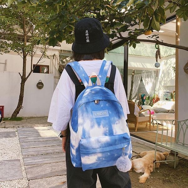 

outdoor bags women travel bag soft fashion shoulder backpack versatile starry sky clutches nylon schoolbags zipper rucksack