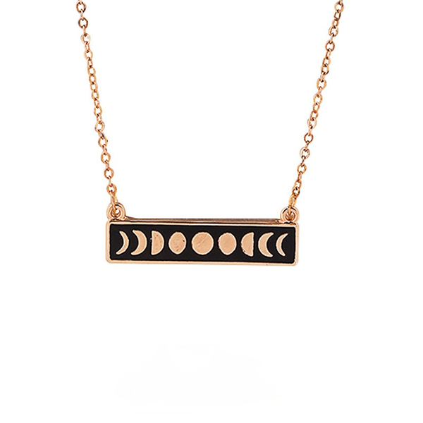 

simple temperament personality water wave chain jewelry short eclipse pendant clavicle chain suitable for any scene to wear, Silver