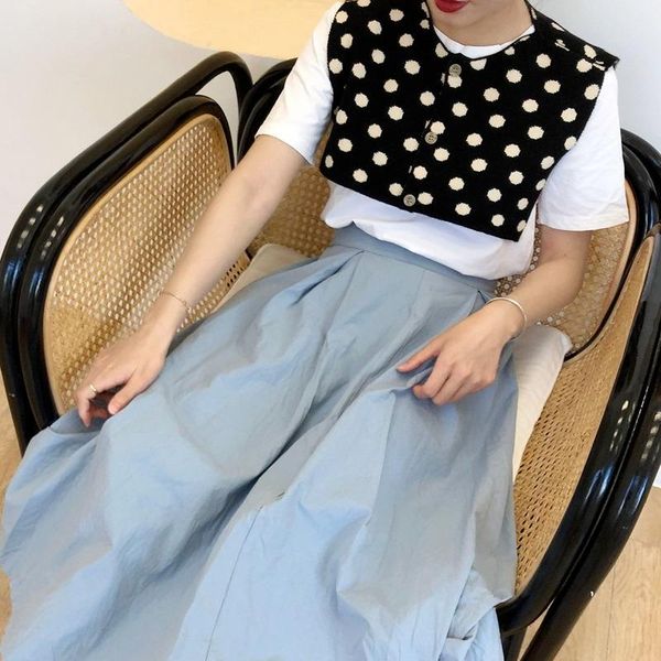 

scarves two pieces of plait neck tie decoration women shoulder wave point knit pullover small cape with wool vest, Blue;gray
