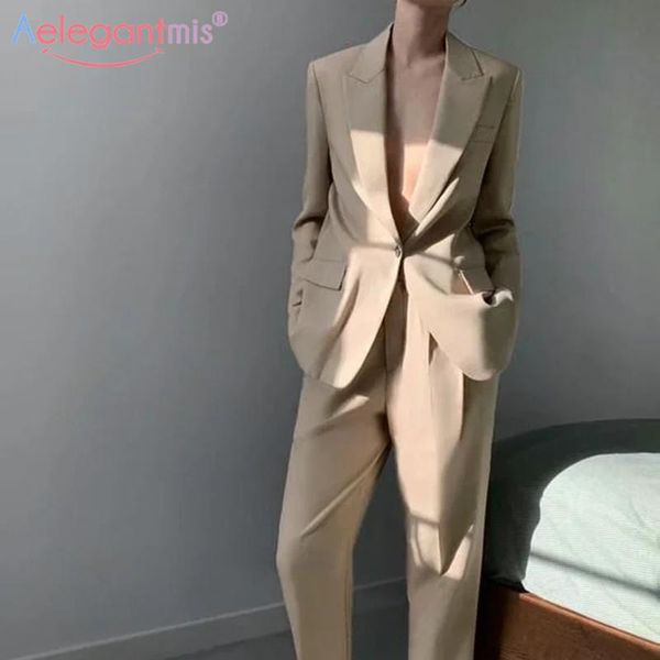 

aelegantmis vintage office lady blazer women loose casual blazers jacket suit spring korea chic outerwear female ol women's sui, White;black