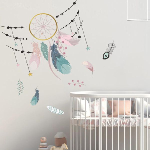 

wall stickers dream catcher 3d aesthetic kids bedroom decor nursery decoration teen boy girl room creative decal