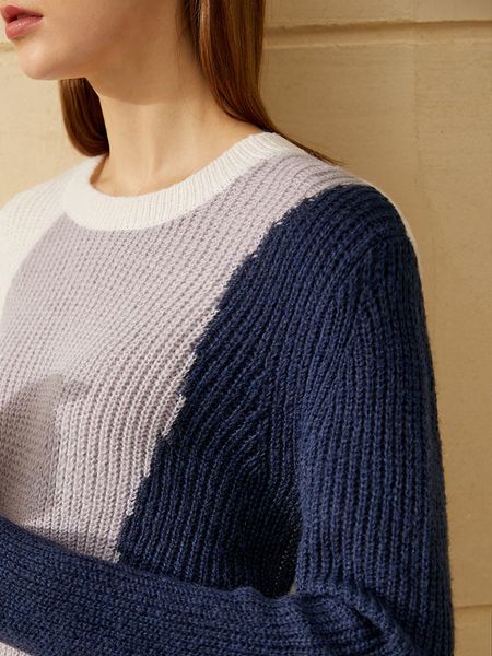 

women's sweaters suÃ©ter minimalista feminino, camisola casual para outono e inverno, da moda com gola alta, patchwork, mohair mulheres,, White;black