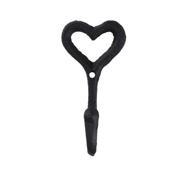

iron decorative vintage hat bedroom home wall mounted holder black hanger heart d08d hooks & rails