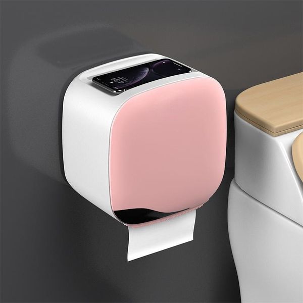 

toilet paper holders wall mounted holder waterproof tray roll tube for storage box tissue shelf bathroom product