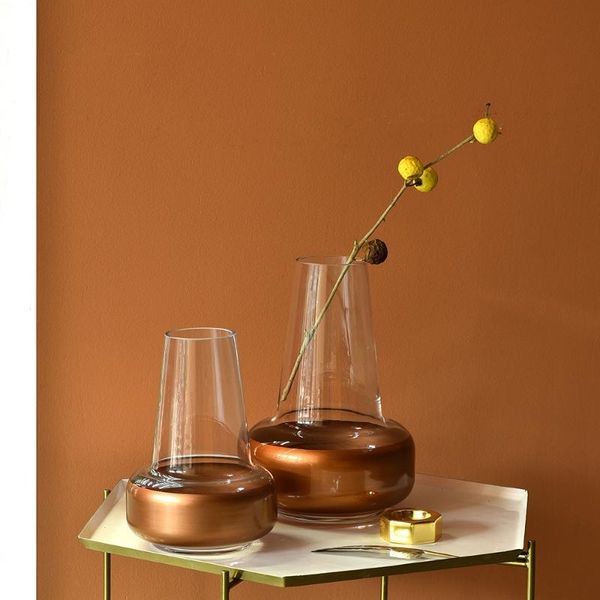

creative transparent vase simple modern glass large tablewedding decoration table decor jarrones home bn50hp vases