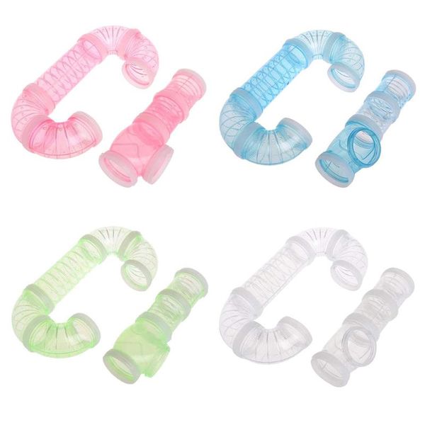 

small animal supplies 8pcs hamster tunnel diy external pipe pet sports pipeline assembly playing set interative toys