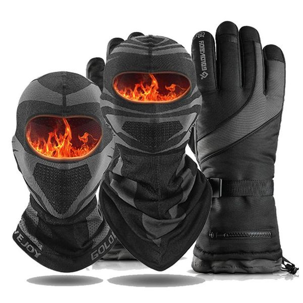

ski gloves men women winter warm waterproof snow mask scarf for balaclava face