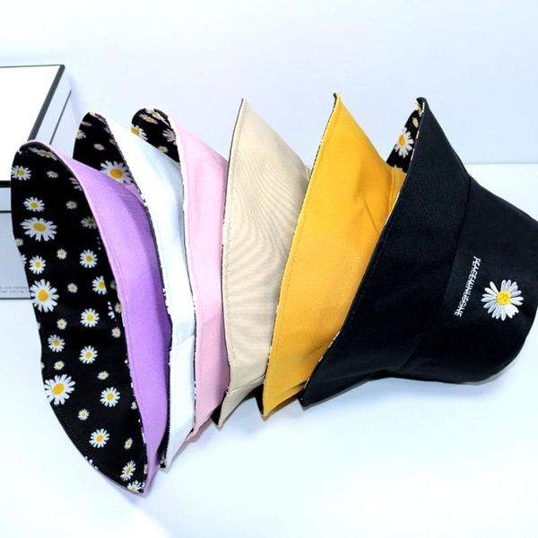 

wide brim hats double sided solid color bucket hat men women fashion femme caps summer panama sad boys fold sun fishing fisherman, Blue;gray