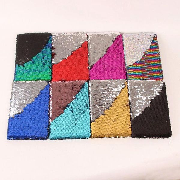 

notepads 2021 arrival 78 pages french fold 14.5*21cm fashion sequins multi color a5 agenda planner diary sketch book note, Purple;pink