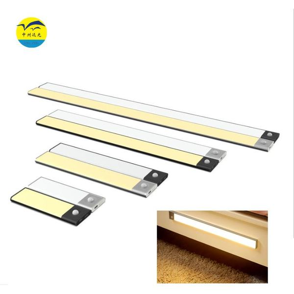 

cabinet light pir motion sensor usb rechargeable auto on/off wardrobe for kitchen/bedroom/stair