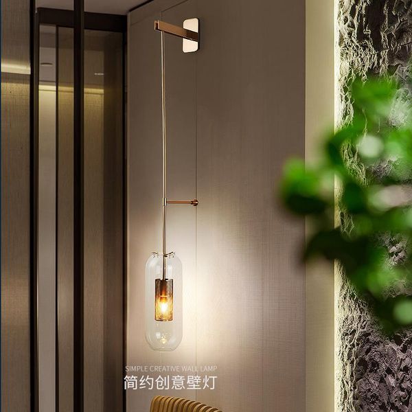 

wall lamp gold glass luxury lights bedside for bedroom living room decoration sconce led home lighting bathroom light fixtures