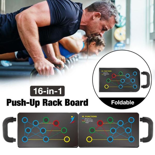 

accessories multifunctional 16-in-one push-up rack board with handle fitness foldable push up for muscle training workout yoga