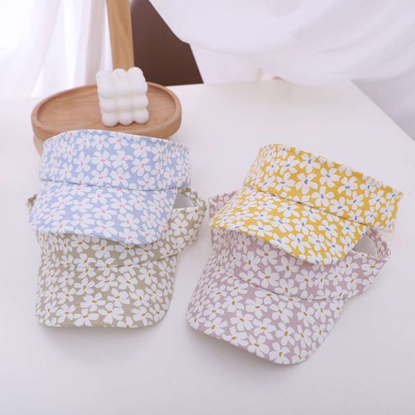 

fangwei children's straight baby summer open butterfly printed sunscreen hat, Yellow