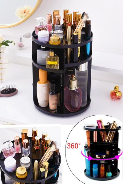 

degree rotating makeup organizer black kss.03945.00 bath accessory set