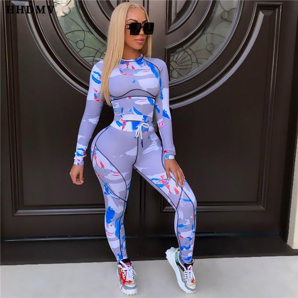 

spring women fashion movement style jumpsuits long sleeve round neck printed pants women's & rompers, Black;white
