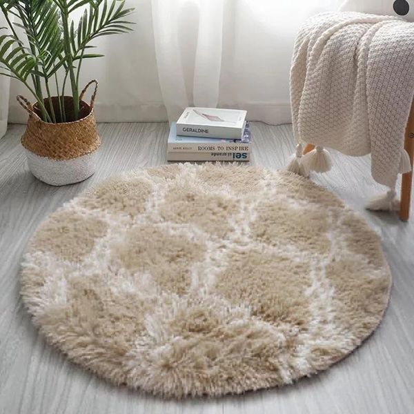 

carpets nordic plush round carpet study living room coffee table bedside rug thick soft skin-friendly non-odor child crawling