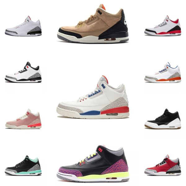 

jumpman no.23 3s sneaker retro trend basketball shoes training trainer mid cut cement suede powder blossoms 36-47