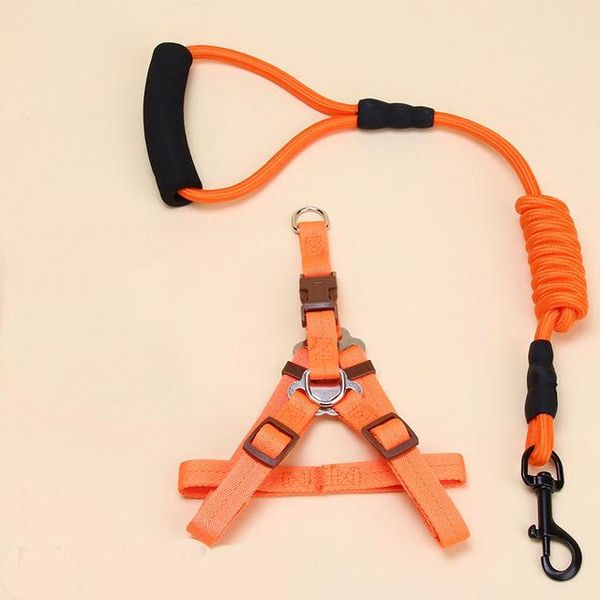 

dog collars & leashes pet collar traction rope chest strap set, suitable for small, medium, large outdoor park running and other supplies