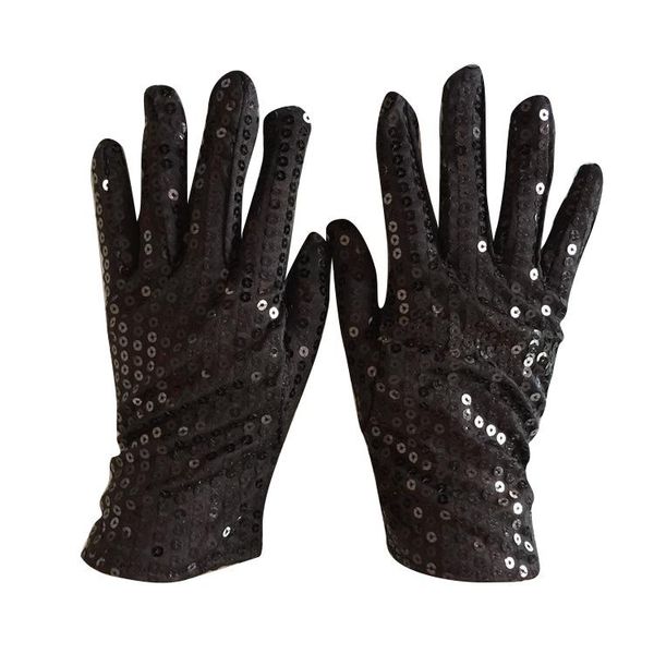 

fingerless gloves brand fashion womnen sequin wrist for party dance event audlt play mittens costume solid color, Blue;gray
